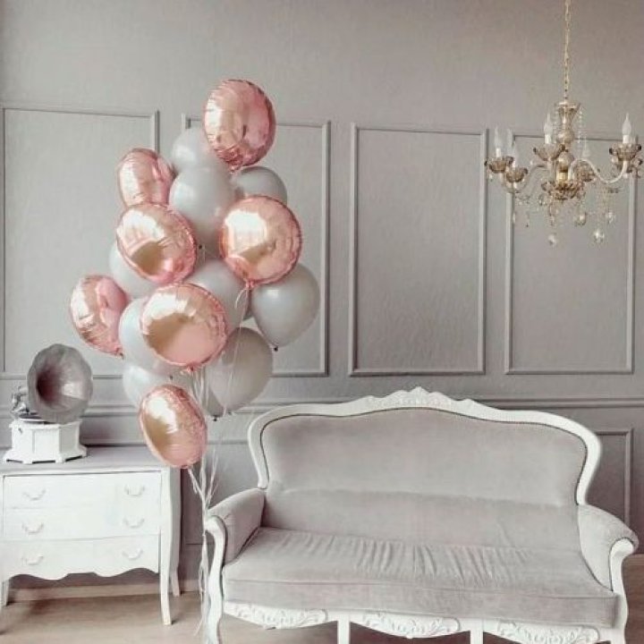 Фонтан шаров "Софт рози" в Калуге