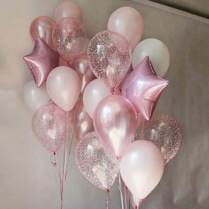 Фонтаны шаров "Розовый" в Калуге