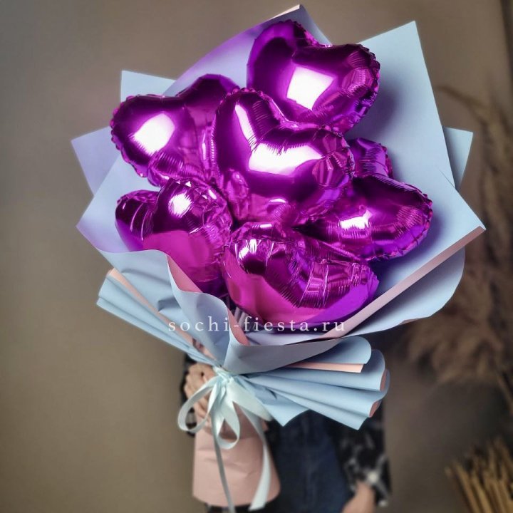 Букет из шаров сердец  в Калуге