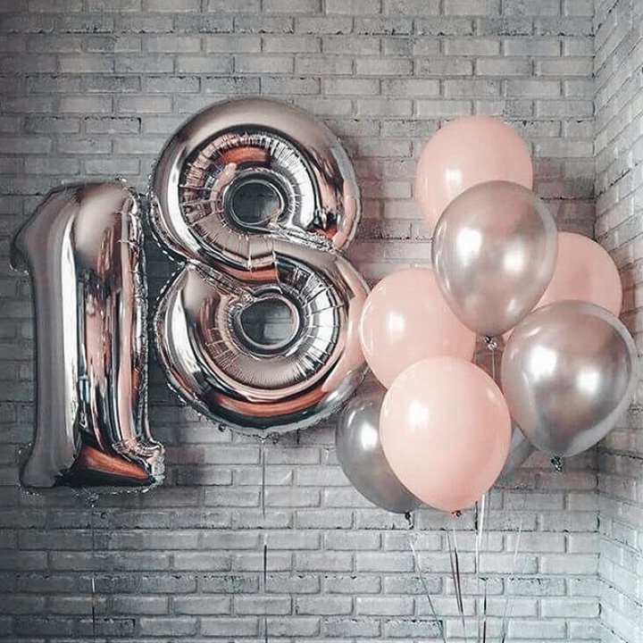 Фольгированный шар Серебряная Цифра в Калуге