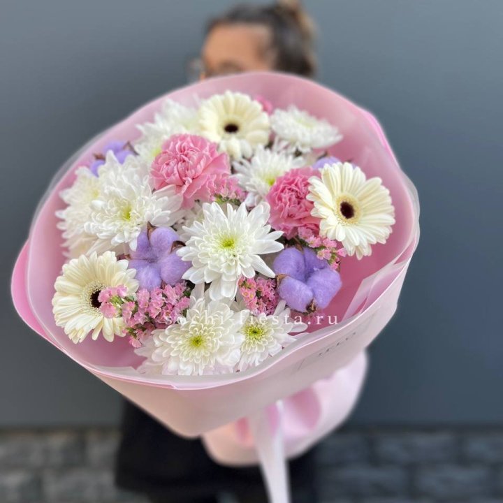Букет цветов "Пинк спринг" в Калуге