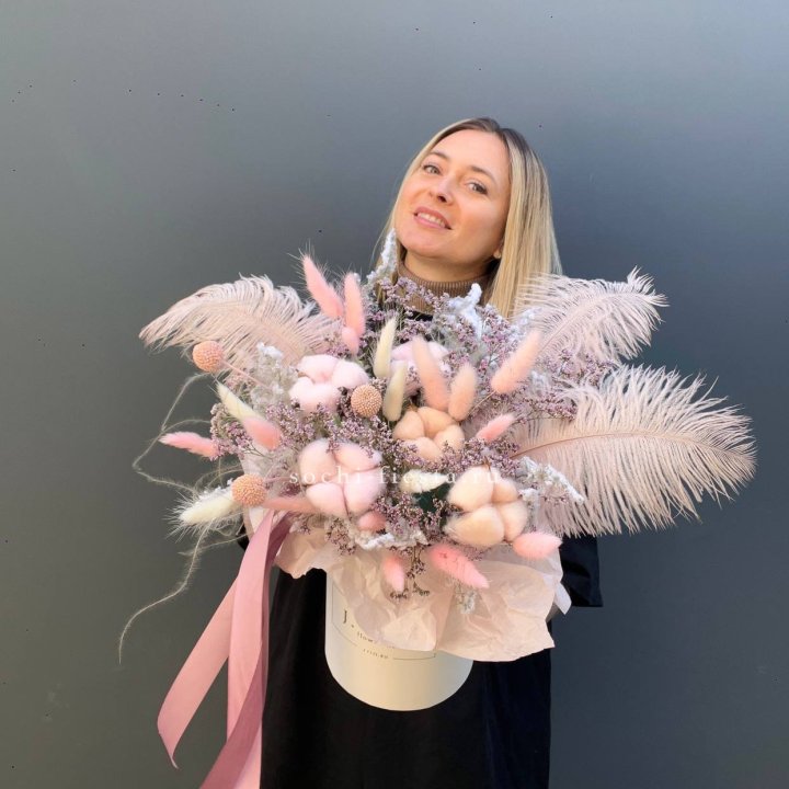 Авторский бокс с сухоцветами в Калуге