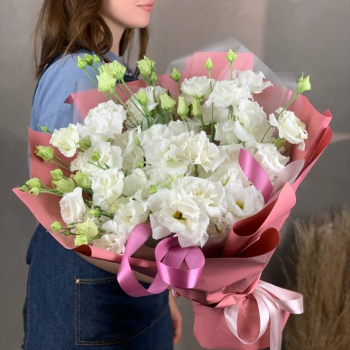 Букет эустом "Пудра" в Калуге