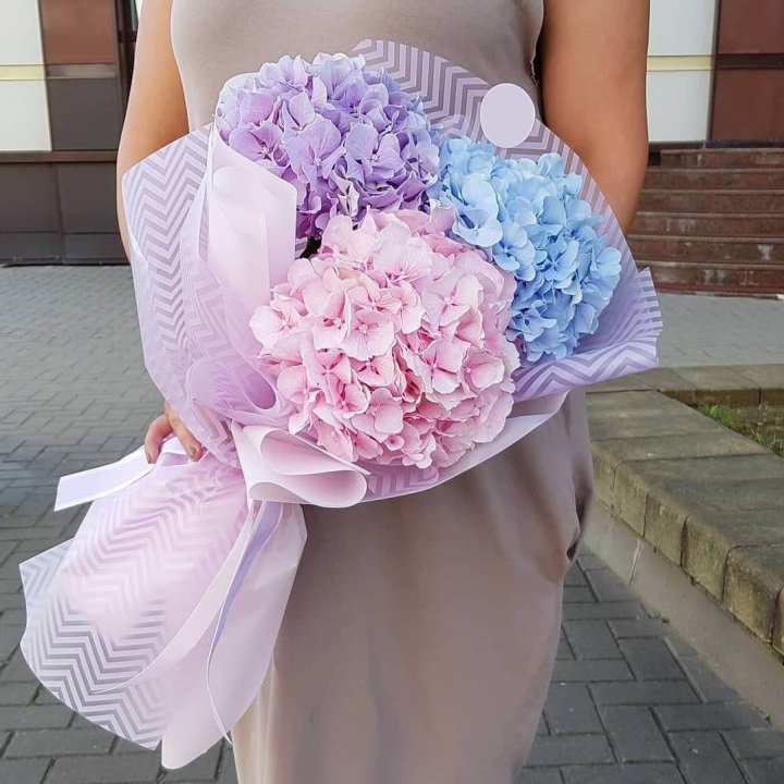 Букет гортензий "Пуф" в Калуге