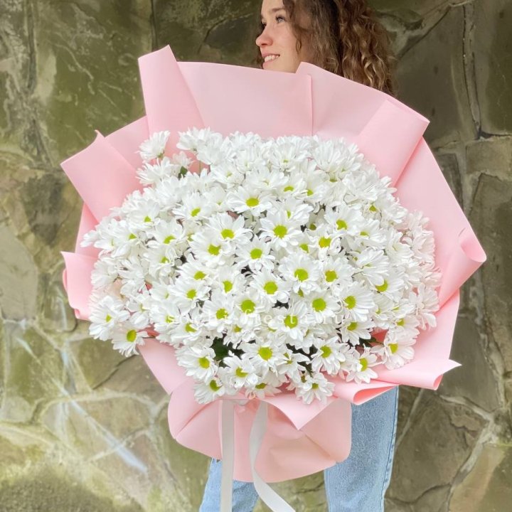  Букет хризантем "Крем" в Калуге