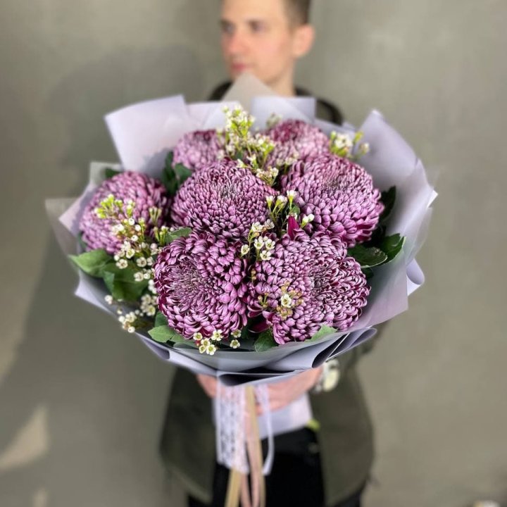 Букет хризантем "Палермо" в Калуге