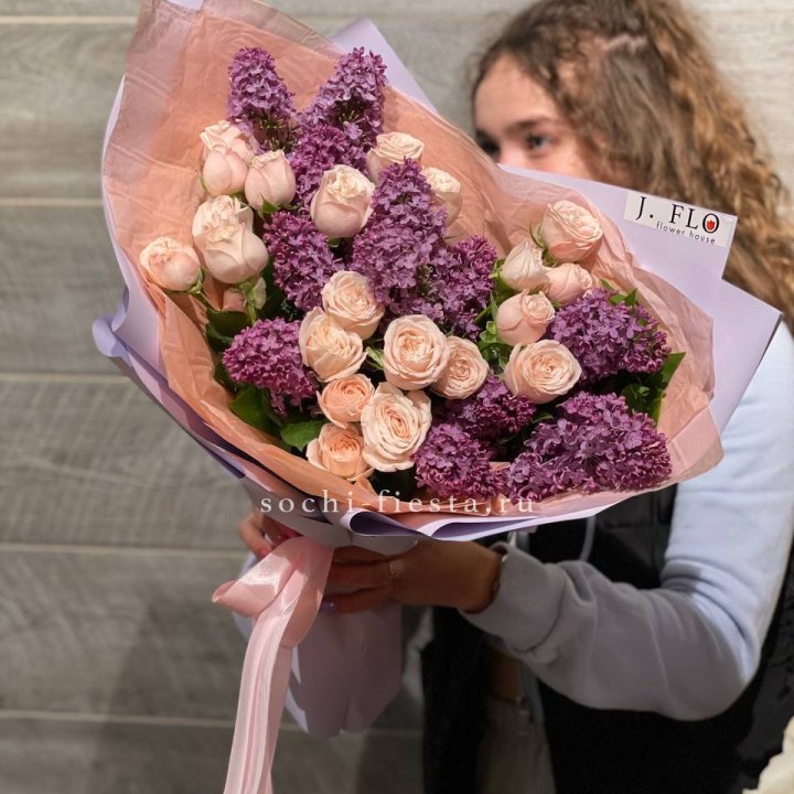 Букет "Лиловая весна" в Калуге