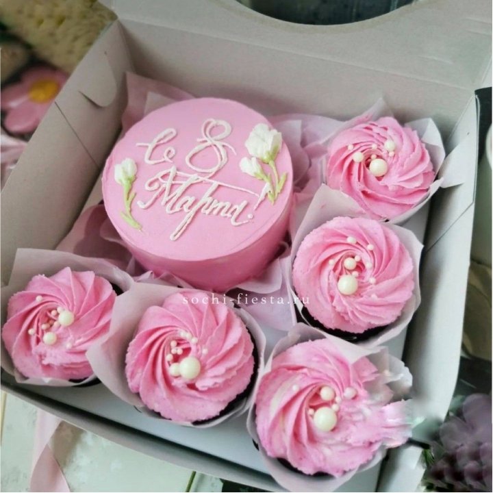 Капкейки и бенто-торт "8 марта!" в Калуге