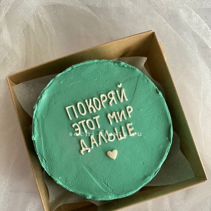 Бенто-торт "Покоряй этот мир" в Калуге