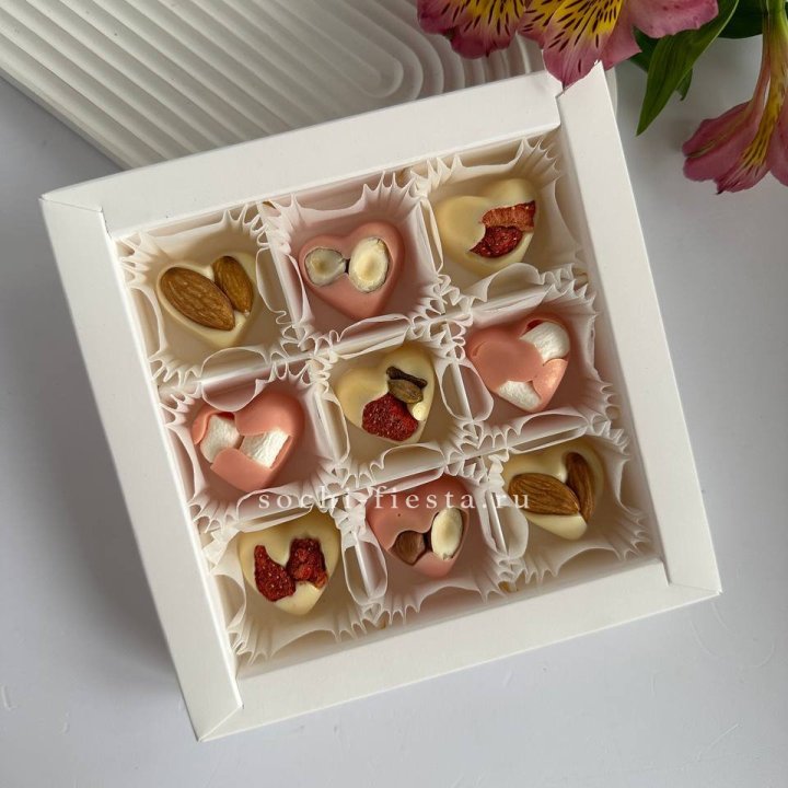 Набор конфет из бельгийского шоколада Сердца в Калуге