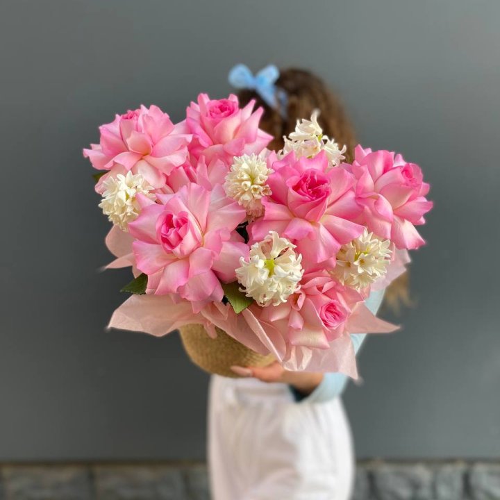 Дуо розы и гиацинты в Калуге