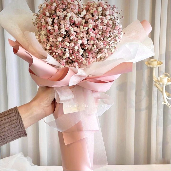 Сердце из гипсофилы  в Калуге