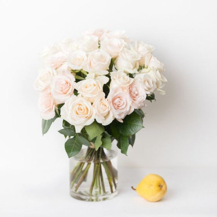 25 кремовых роз в Калуге