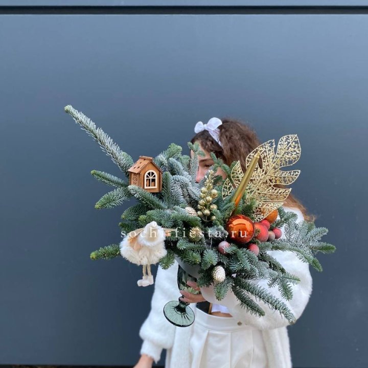 Композиция в бокале огненная  в Калуге