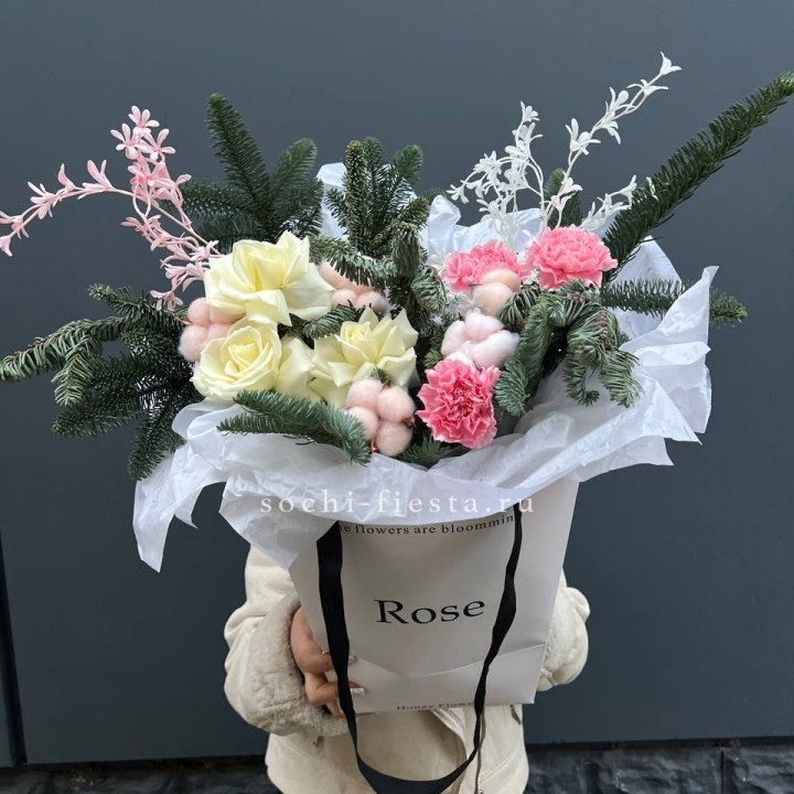 Цветочная сумка с нобилисом в Калуге