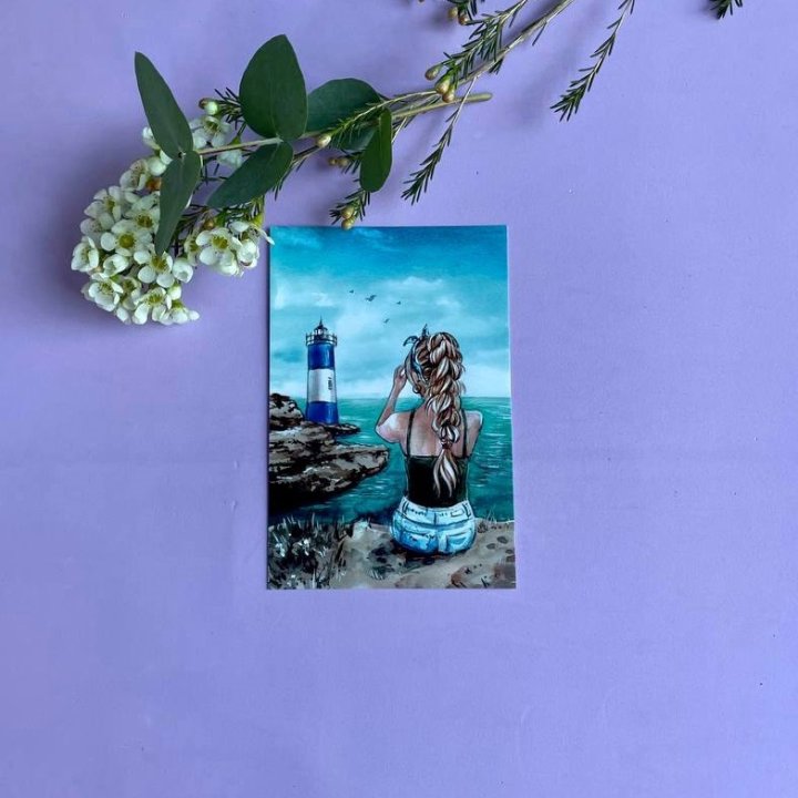 Открытка к букету "Океан" в Калуге