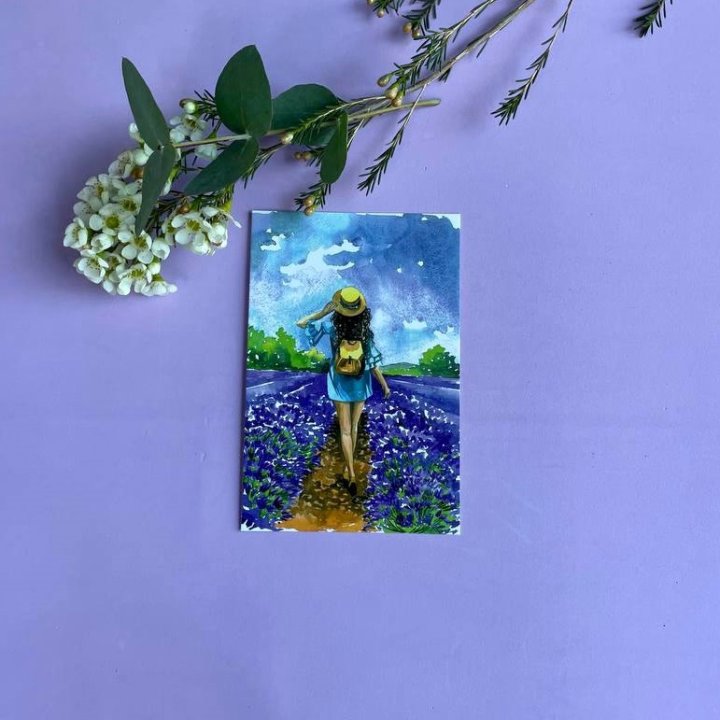 Открытка к букету "Цветочная дорога" в Калуге