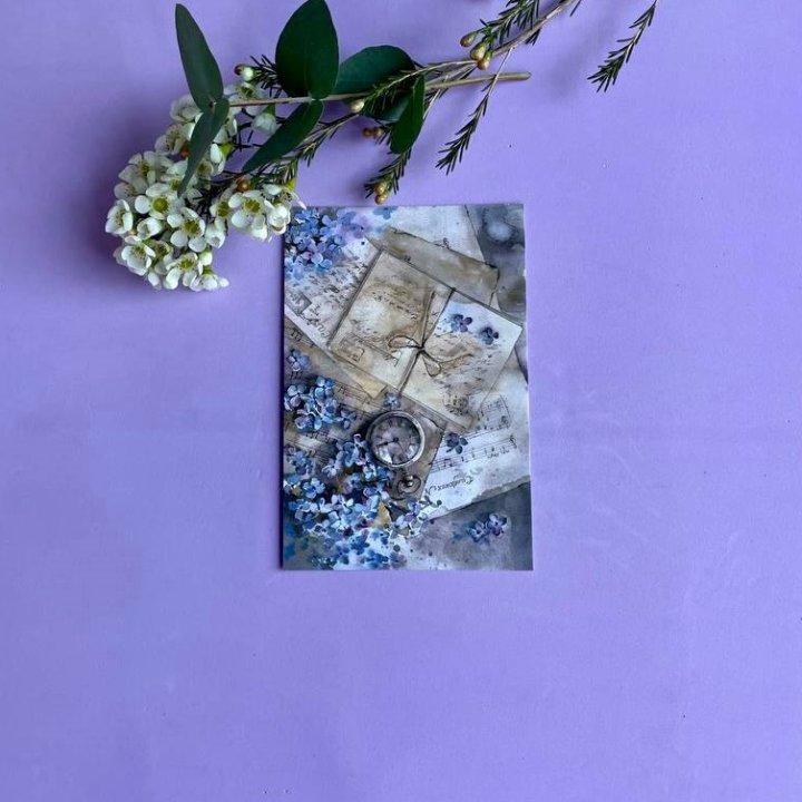 Открытка к букету "Время" в Калуге