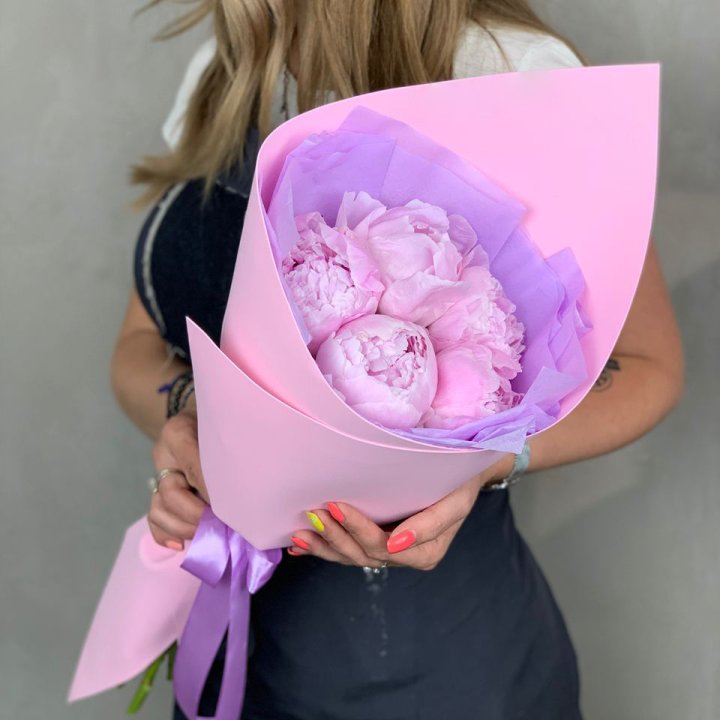 Букет пионов "Файв" в Калуге