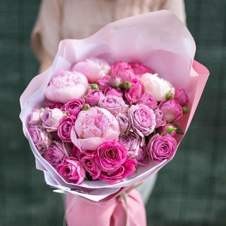 Букет с пионами "Леси" в Калуге