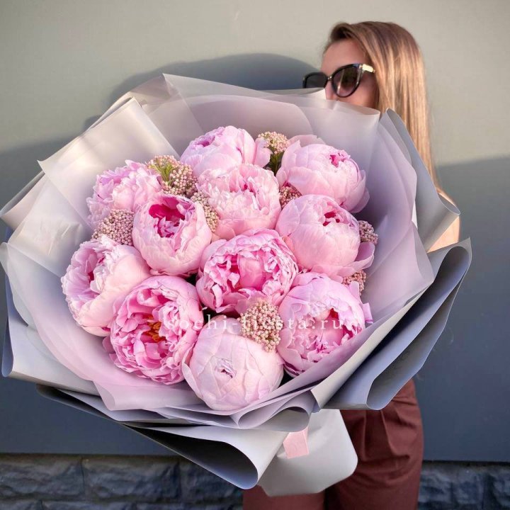 Букет с пионами "Стайл" в Калуге