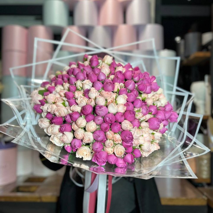 101 кустовая пионовидная роза в Калуге