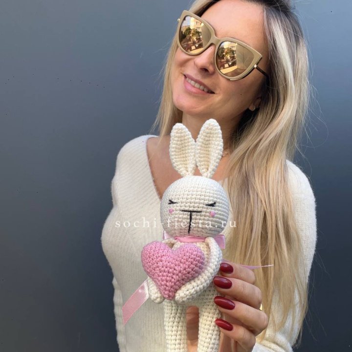 Зайка с сердцем ручной работы в Калуге