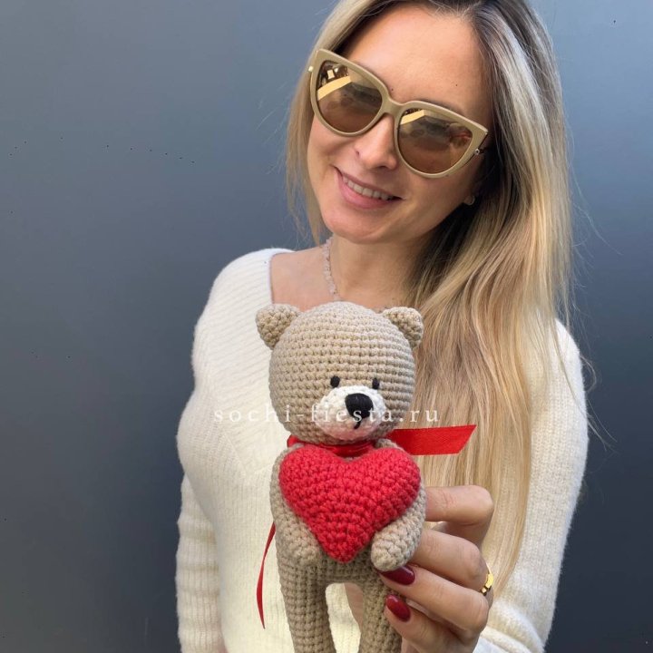 Мишка с сердцем ручной работы в Калуге